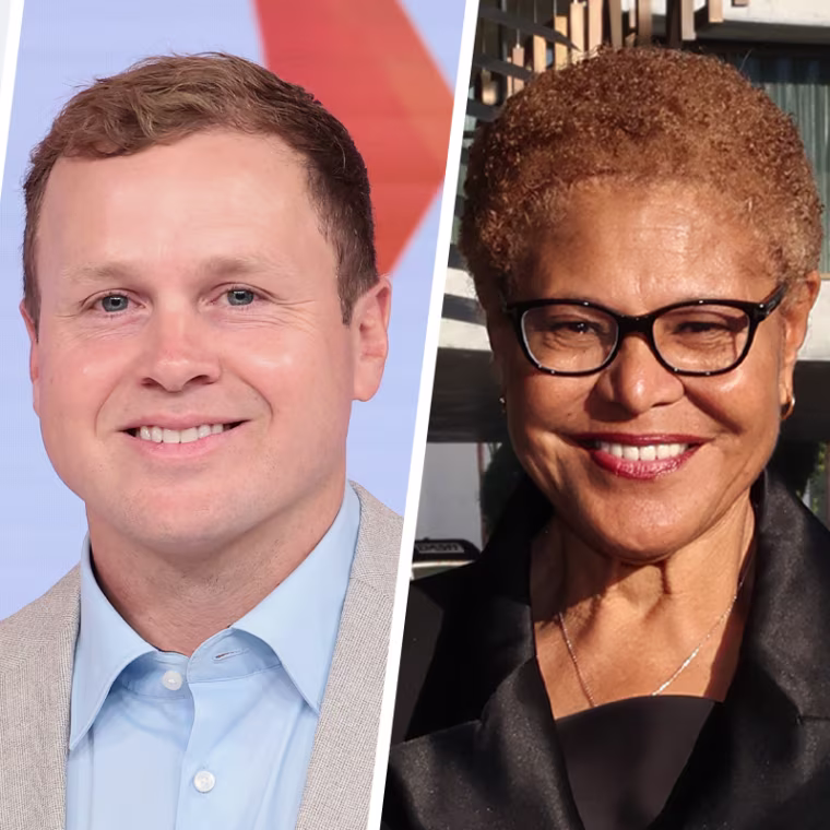 Spencer Pratt Nithya Raman and Los Angeles Mayor Karen Bass.