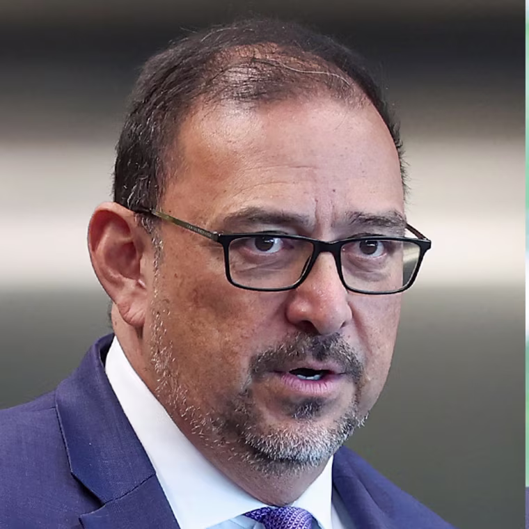 A split composite of Adrian Fontes and Cisco Aguilar.