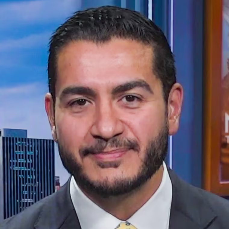 Abdul El-Sayed seated on the set of Meet The Press