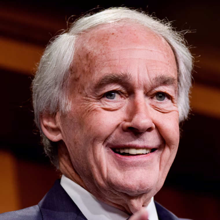 Ed Markey speaks while pointing a finger