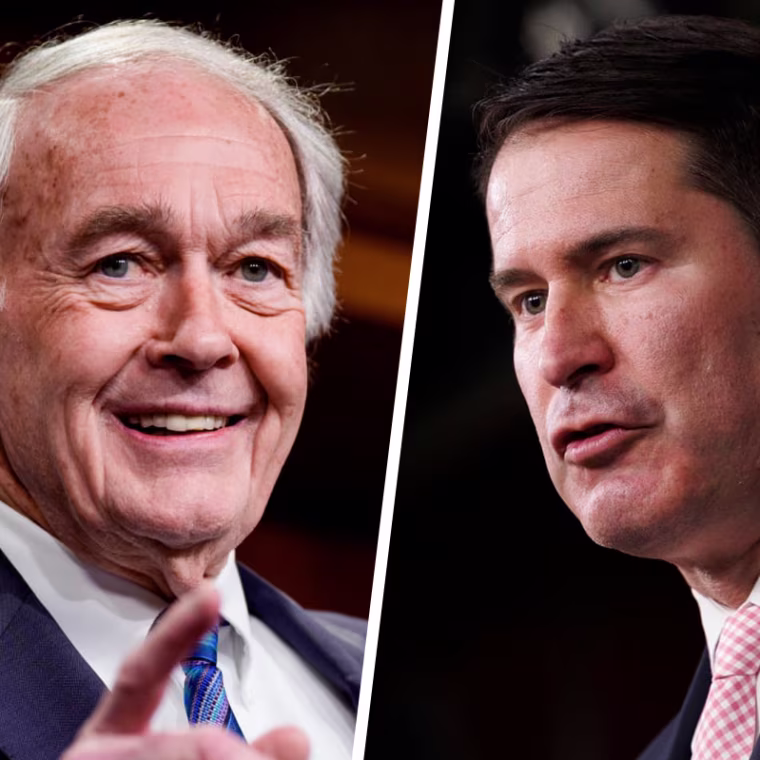 Sen. Ed Markey, D-Mass., and Representative Seth Moulton, D-Mass.