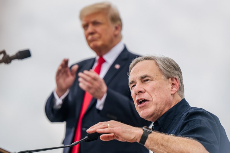 Former President Trump Joins TX Gov. Abbott At Unfinished Border Wall