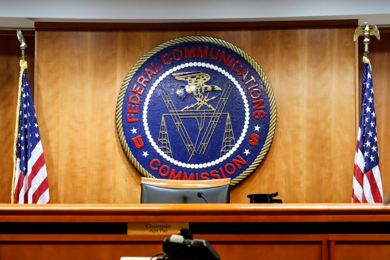 A hearing room at the Federal Communications Commission (FCC) in Washington in 2017.