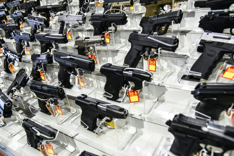 A booth at the South Florida Gun Show in Miami in 2018.