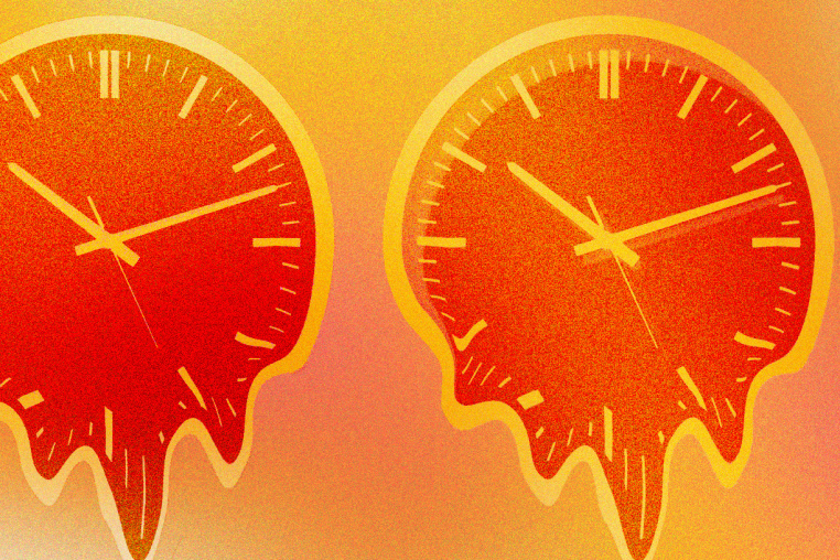 Photo Illustration: Multiple melting clocks