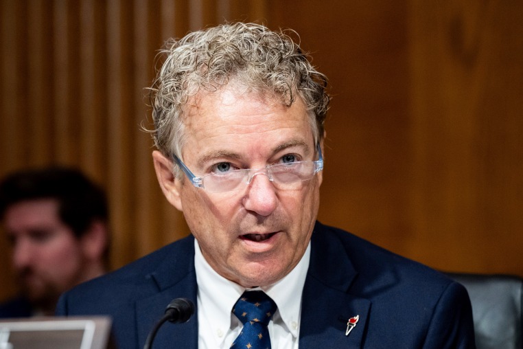 Senator Rand Paul, R-Ky., speaks during a committee meeting at the Capitol in July 2023.