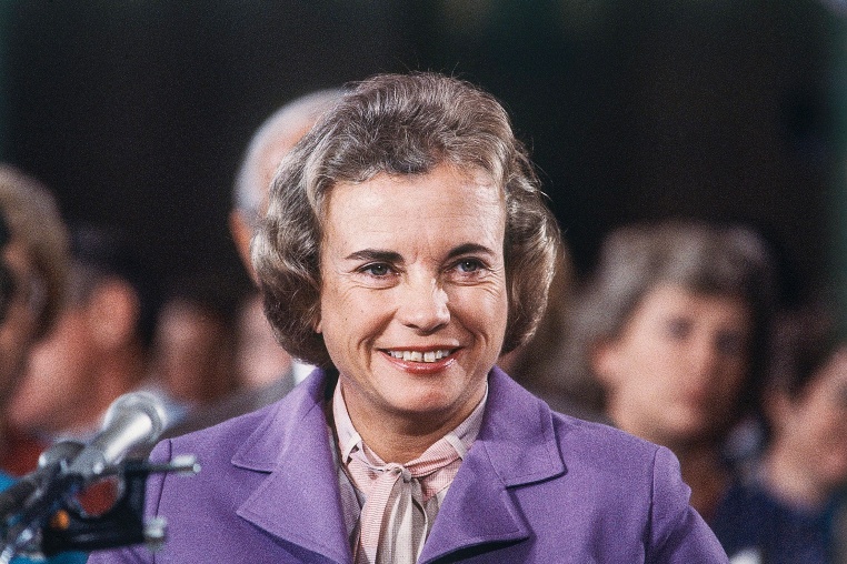 Judge Sandra Day O’Connor, speaking before senate hearing on her nomination to U.S. Supreme Court in Washington on Sept. 9, 1981.