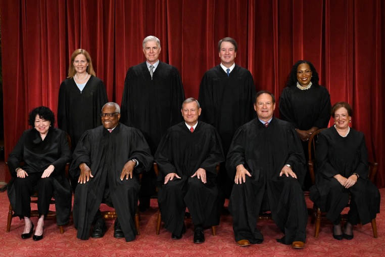 Group portrait of Supreme Court justices.