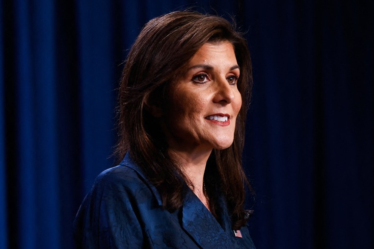 Nikki Haley speaks during a campaign event.