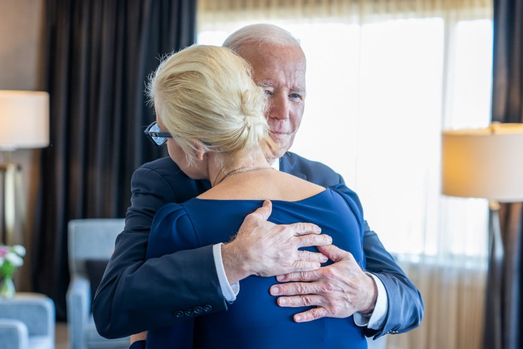 President Joe Biden embraces Yulia Navalnaya
