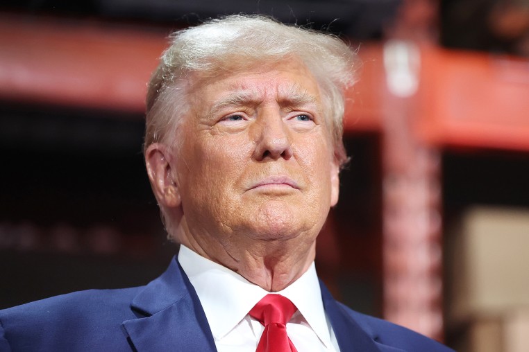 Former President Donald Trump Speaks In Clinton, Michigan