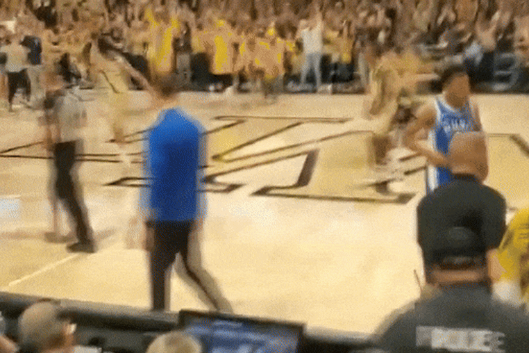 Duke Player injured fans students storm court