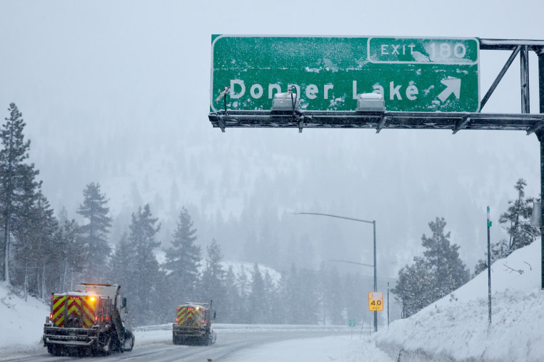 Image: Blizzard Conditions, And Snow Of Up To 12 Feet Expected In California's Sierra Nevada