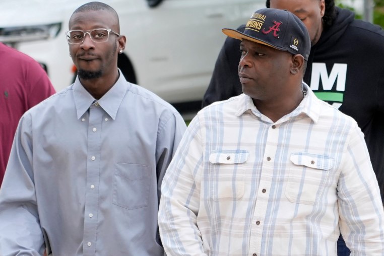 Michael Corey Jenkins, left, and Eddie Terrell Parker at the Thad Cochran United States Courthouse in Jackson, Miss.