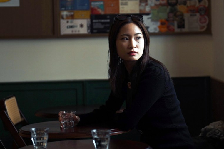 Vika Chen in a cafe in Beijing, on March 28, 2024