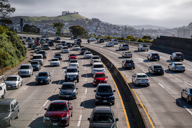 Vehicles on Highway 101 in San Francisco