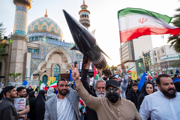 Iran-Celebrating Iran's IRGC Missile And UAV Attack Against Israel