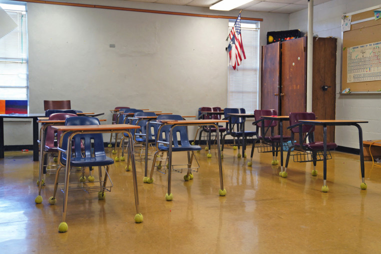 A classroom at the Utopia Independent School in Utopia, Texas.