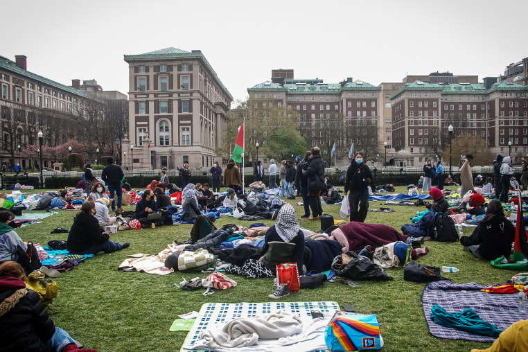 Pro-Palestinian student protesters resumed a third day of demonstrations on April 19, 2024 at New York’s Columbia University.