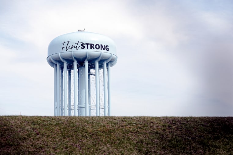 The Flint water tower.
