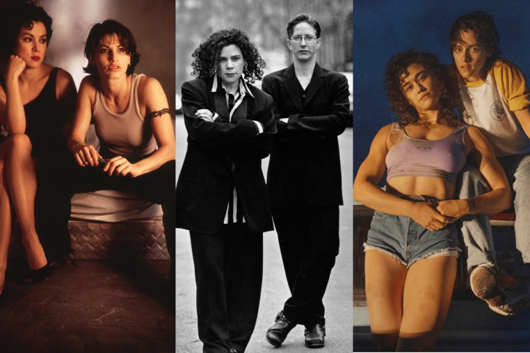 Jennifer Tilly and Gina Gershon in "Bound," Rose Troche and V.S. Brodie in "Go Fish" and Katy M. O'Brian and Kristen Stewart in "Love Lies Bleeding."