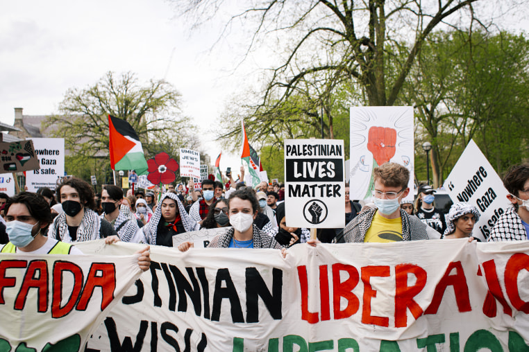 University students rally and marching.