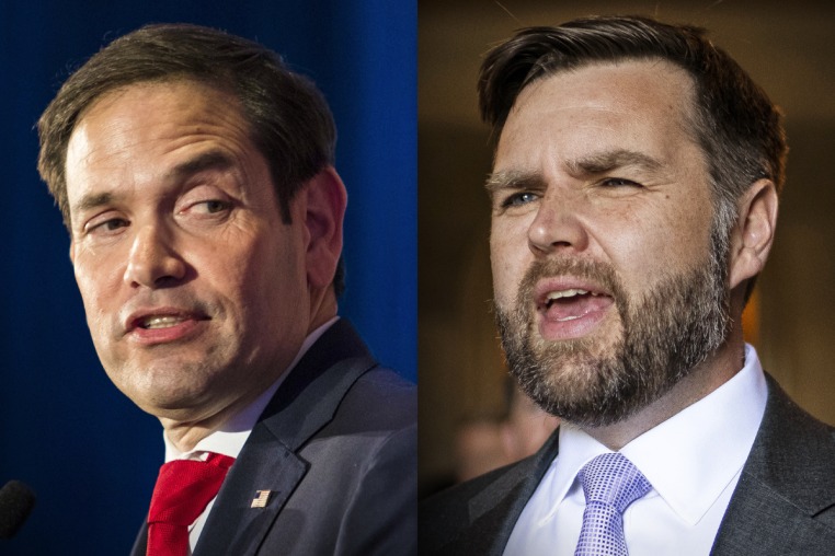 From left, Sens. Marco Rubio, R-Fla., and J.D. Vance, R-Ohio.