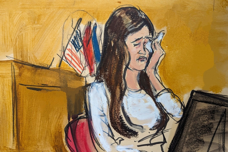 Image: witness trial court sketch