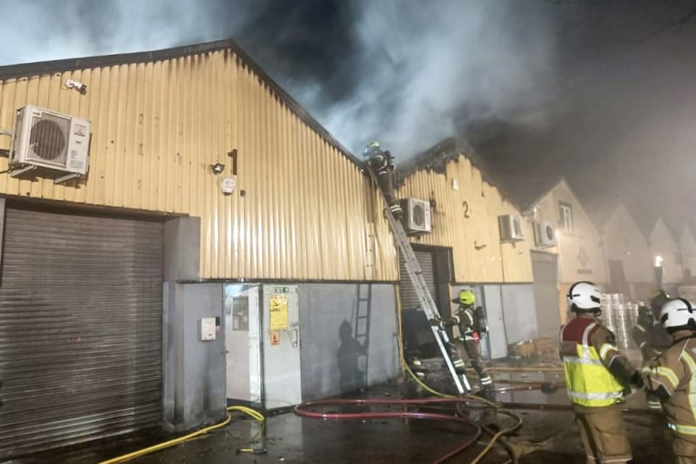 russian sabotage warehouse fire east london england uk arson attack