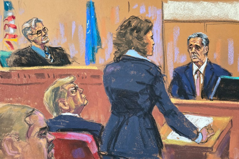 Courtroom sketch of Michael Cohen