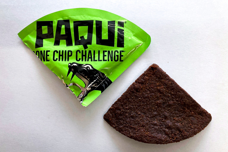 A Paqui One Chip Challenge chip