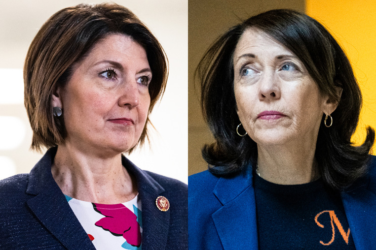A side by side split of Cathy McMorris Rodgers and Maria Cantwell
