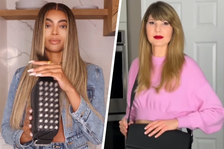 Beyonce and Taylor Swift impersonators showing off Alexander Wang bags in new Ad.