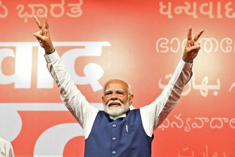 Modi claimed election victory for his party and its allies on June 4, but the opposition said they had "punished" the ruling party to confound predictions and reduce their parliamentary majority. 