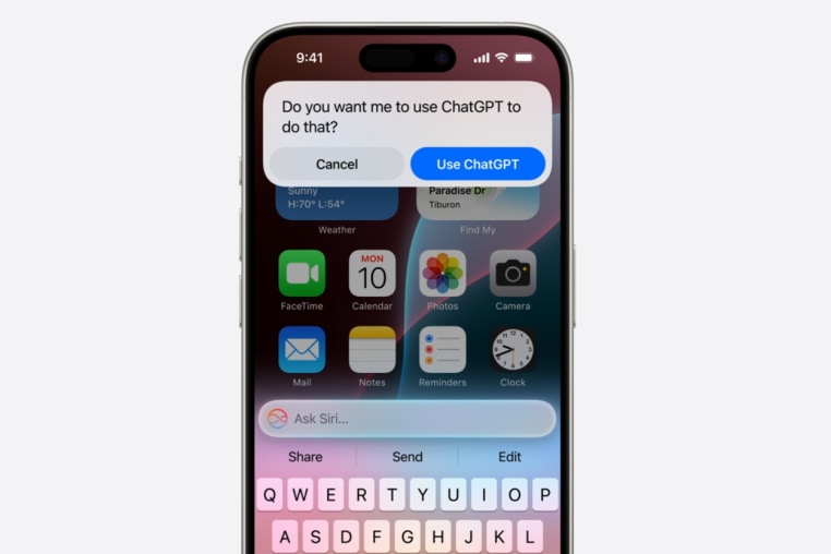 ChatGPT integration with Siri.