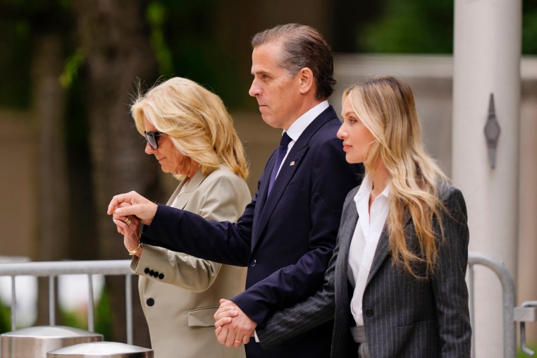 Hunter Biden accompanied by first lady Jill Biden and his wife, Melissa Cohen Biden