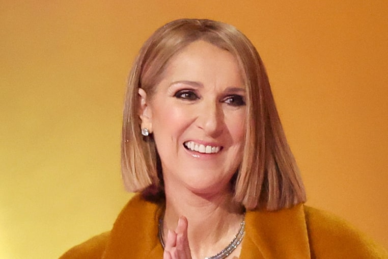 Celine Dion speaks onstage