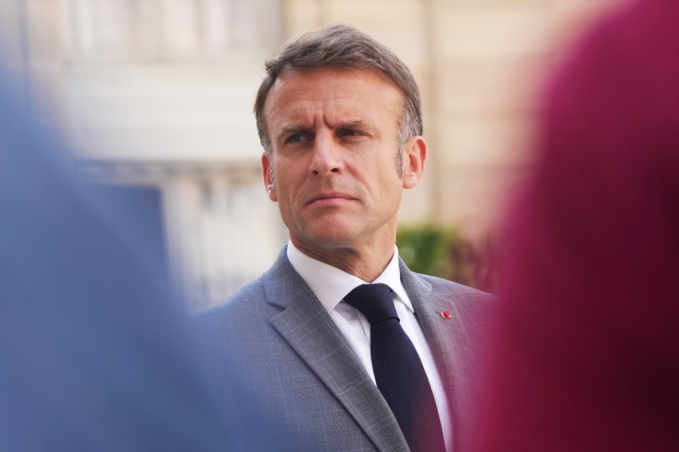 French President Emmanuel Macron as Centrist Party Trails in The Polls on June 24, 2024.