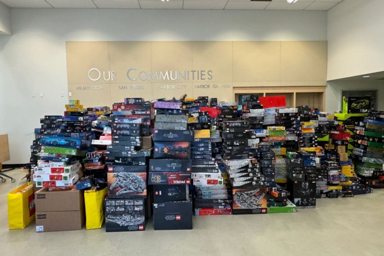 Boxes of stolen LEGO toys confiscated by LAPD