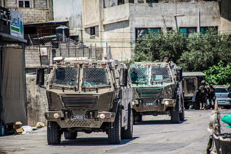 Israeli military vehicles seen entering Balata camp, east of