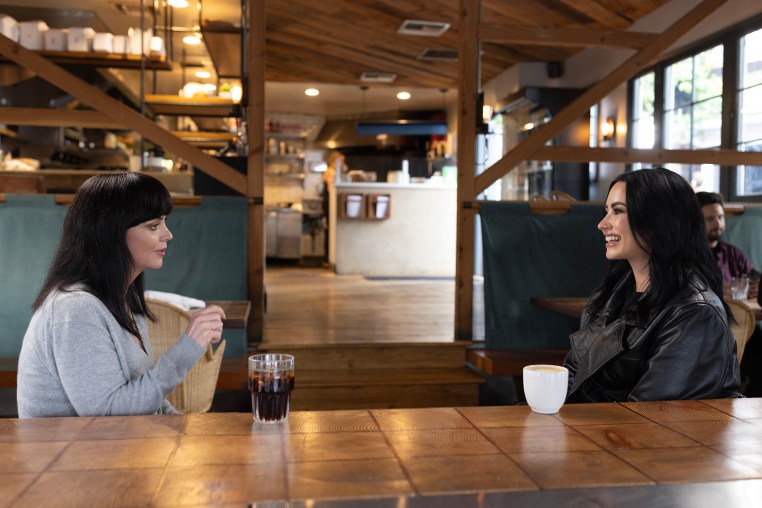  Christina Ricci (left) is among the celebrities who Demi Lovato (right) interviews in her new documentary, “Child Star.”