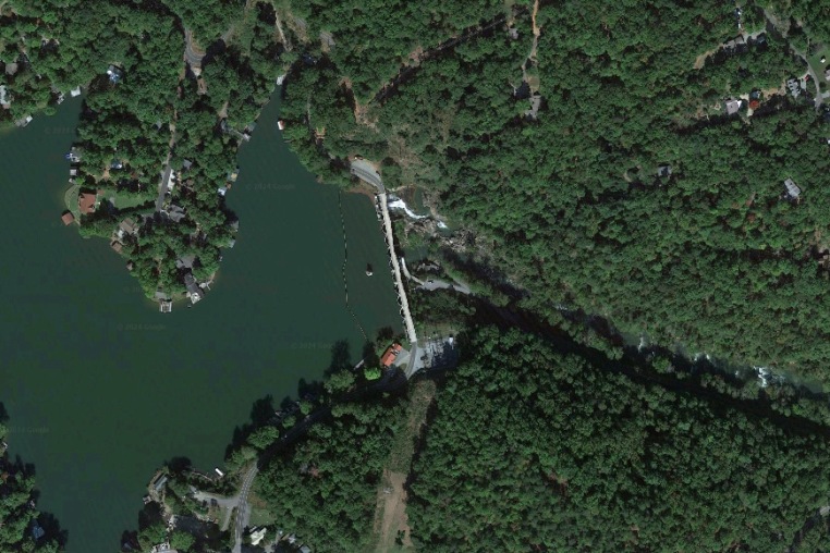Lake Lure Dam in North Carolina. 