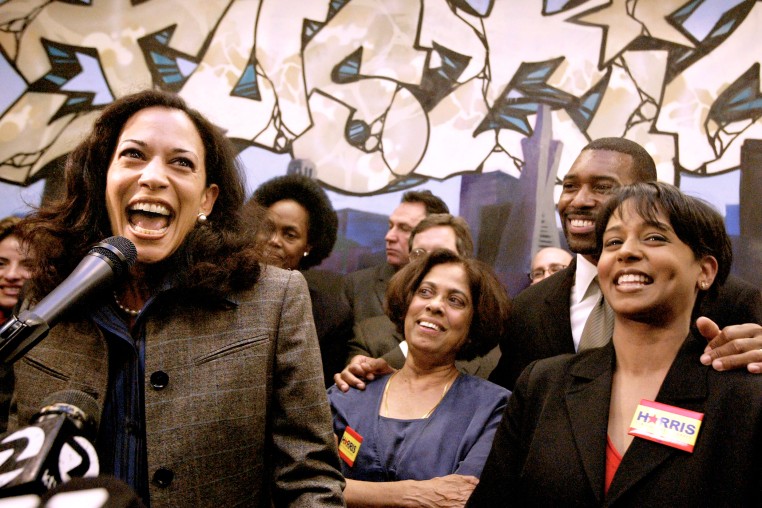 Kamala Harris with her mother Shyamala Harri