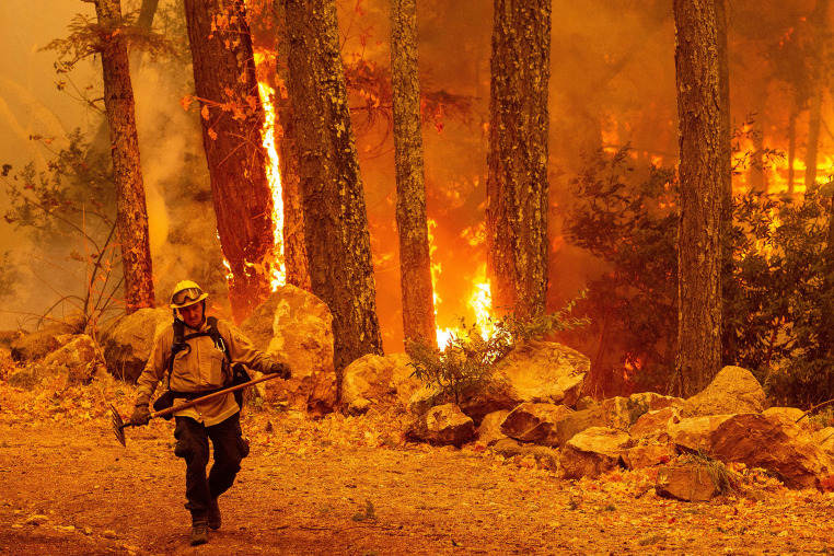 glass fire california firefighter