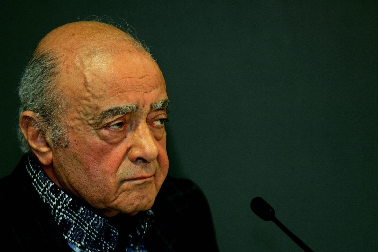 Mohamed Al-Fayed, father of Dodi al-Fayed, who died in a car crash with Princess Diana in 1997, speaks at a press conference at Harrods, in central London, 14 December 2006, following the publication of the Stevens Report. 