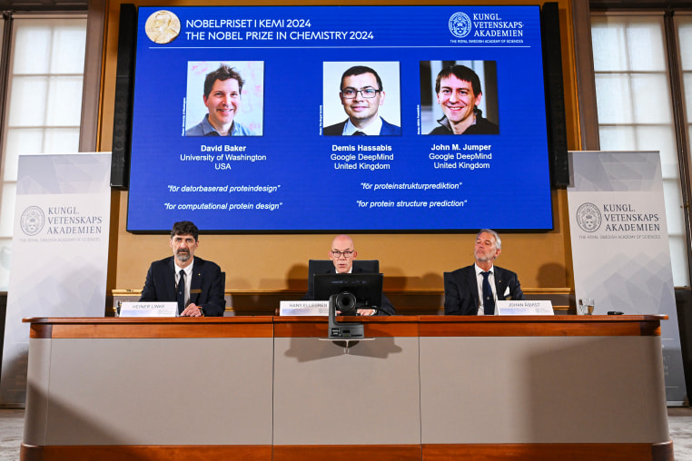 Baker, Hassabis, Jumper win 2024 Nobel Prize in Chemistry
