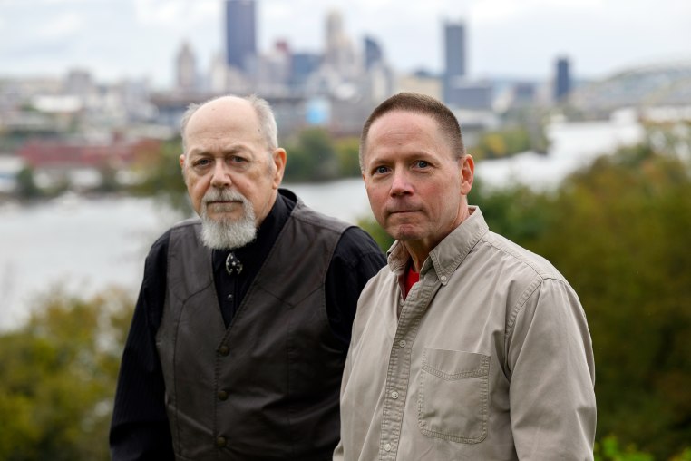 Jim Copenhaver, 74, and David Dutch 57, in Pittsburgh, Penn., on Oct. 14, 2024.