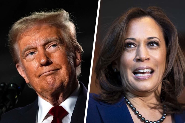 donald trump kamala harris side by side 2up politics political politicians