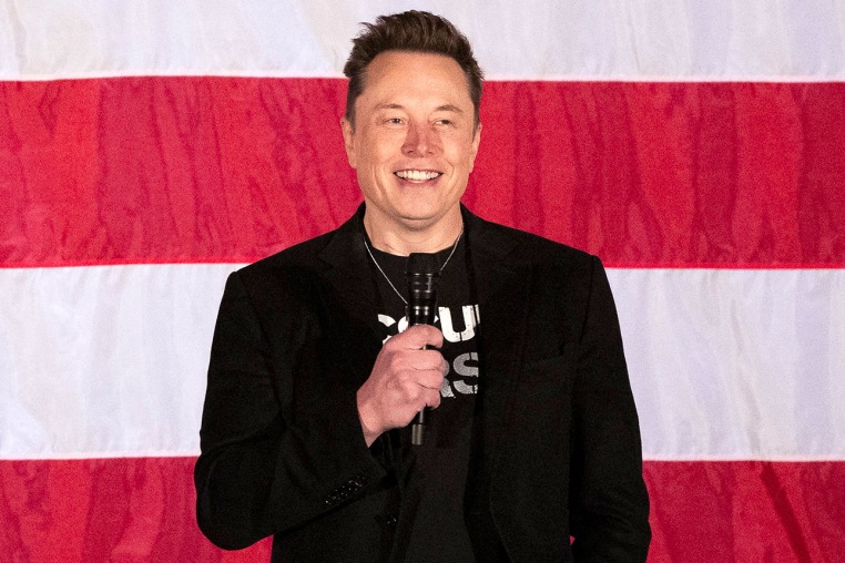 Image: elon musk american flag politics political