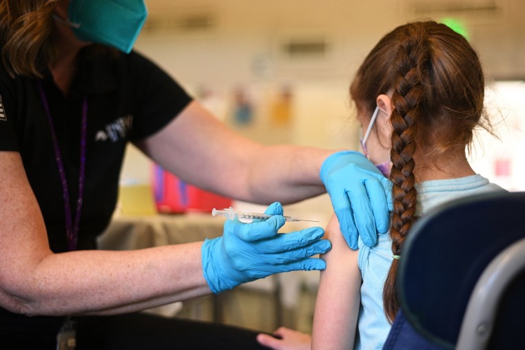 Child getting a vaccine 